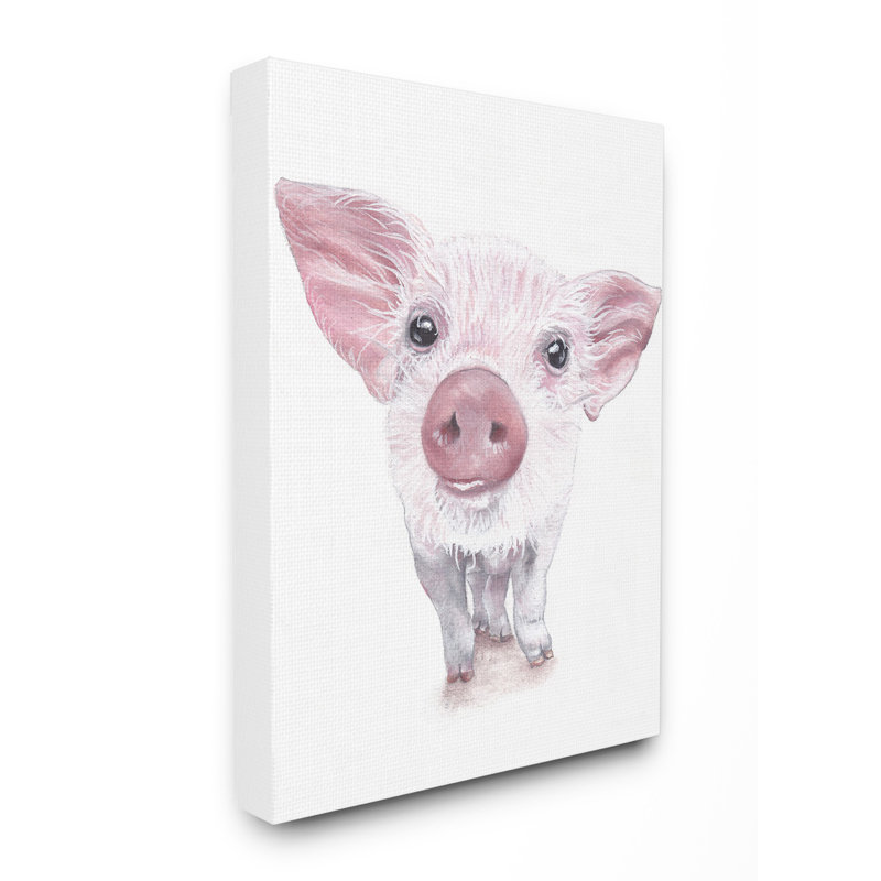 « jolie baby-porcelet close », reproduction d’impression, H 20 po x l 16 po x P 1,5 po, Toile