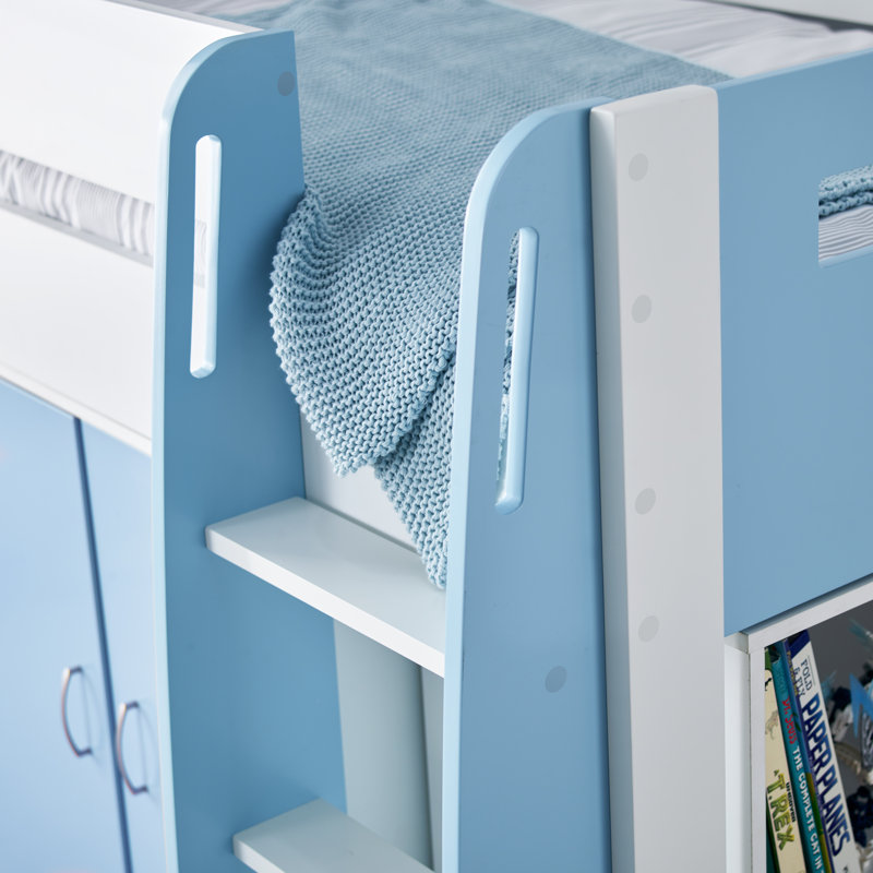 90 X 190cm Loft Bed Bed Frame, Blue