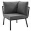 Ensemble de patio extérieur en aluminium 6 pièces Riverside par Modway-763645754-763645753