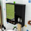 Armoire de salle de bain murale à miroir avec tablette réglable, porte-serviettes et conception imperméable-1988221203