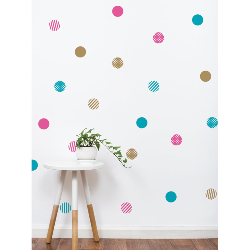Abstract Non-Wall Damaging Accent, Pink/Teal/Gold