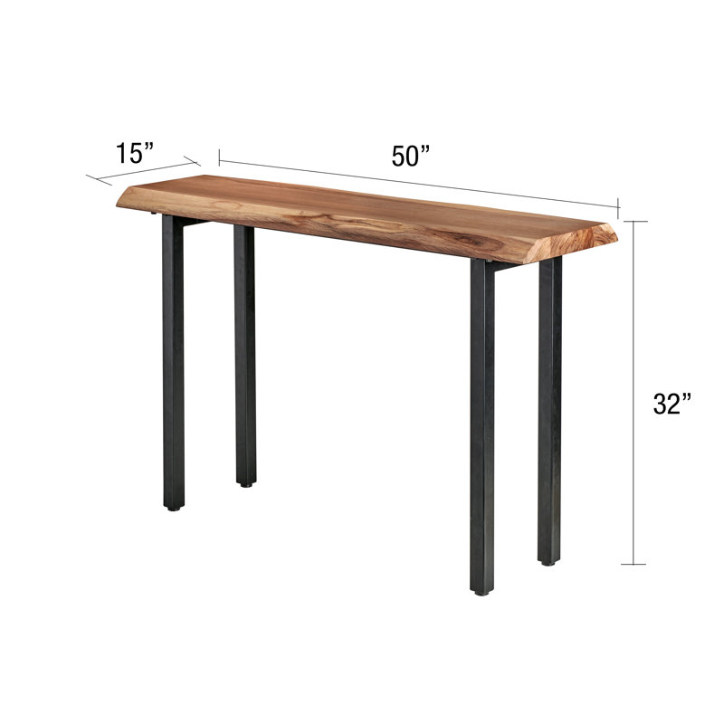 Cuzzort 50'' Solid Wood Top Console Table