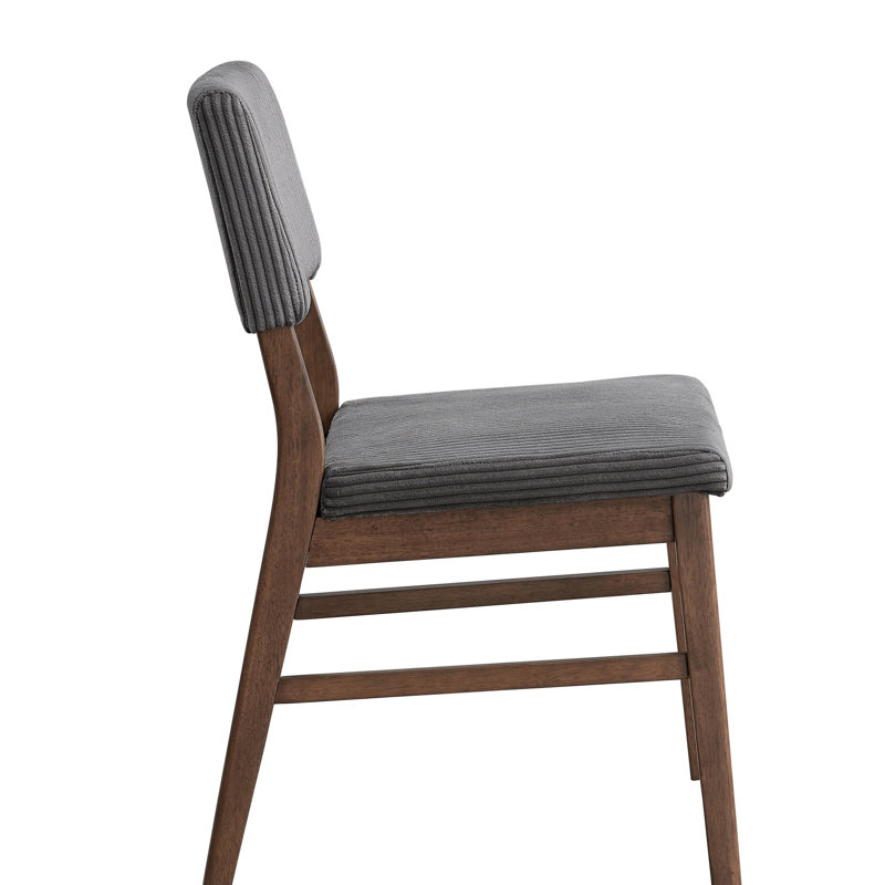 Ensemble de deux chaises d'appoint en velours côtelé Seda, offrant des sièges confortables avec des coussins rembourrés et un design scandinave pour votre maison.