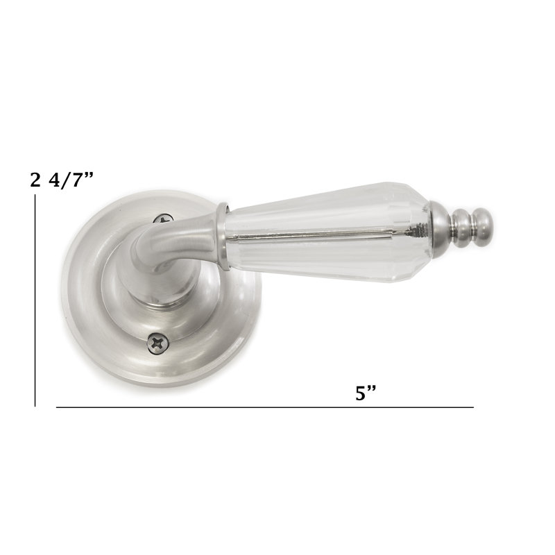 Levier de porte avec rosette Netropol, Nickel satiné