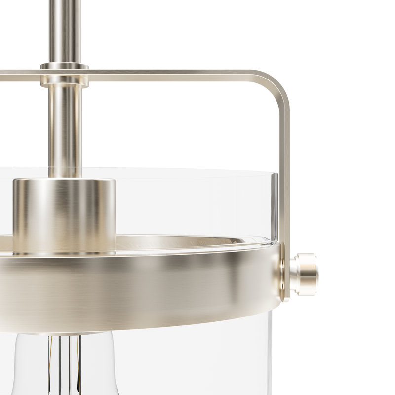  1 - Light Bell Bell Pendant, Brushed Nickel