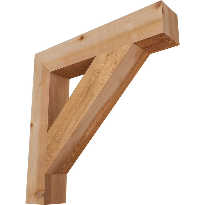 Support de bloc traditionnel, Cèdre rouge de l'Ouest (lisse), H 34 po x l 5,5 po x P 34 po