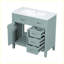 Ensemble de meuble-lavabo moderne avec lavabo et tiroirs-104947414
