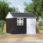 10 x 8FT Outdoor Metal Apex Roof Garden Storage Shed