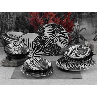 TROPICANA 12 Piece Dinnerware Set, Service for 4