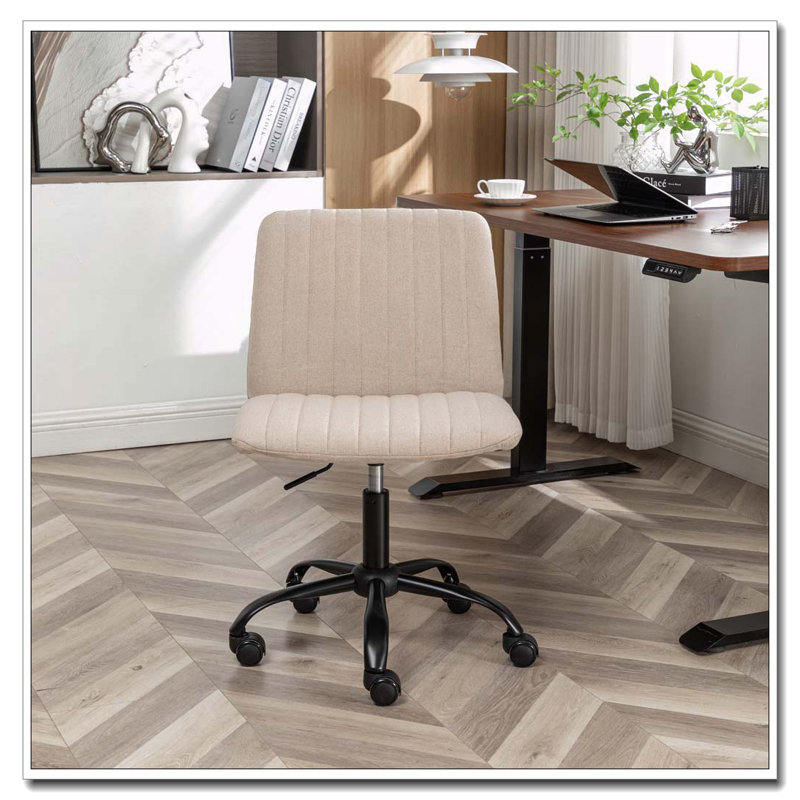 Masar Fabric Swivel Office Chair, Beige