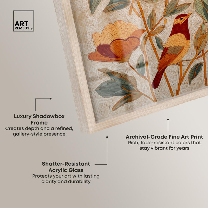 Tapisserie de Tesserae, H 21 po x l 17 po, Crème