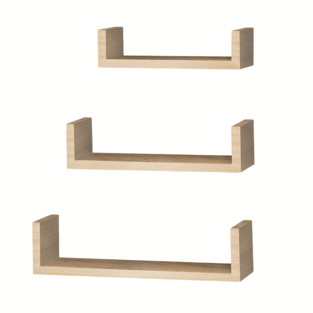 Hudson Shelf Kits, pack of 3 bookend wall shelves