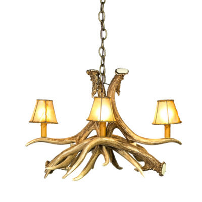 Lustre classique/traditionnel ombré 4 lumières mule/cerf Arwen