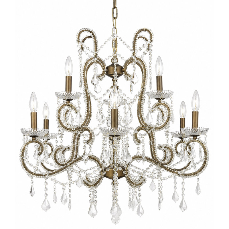 Lustre bougie style 9 lumieres Booneville