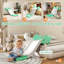 AIYAPLAY Sofa Slide for Kids Indoor Toddler Slide 130cm Non-Slip Pads Green