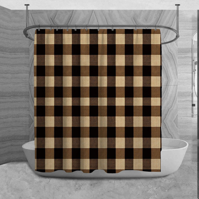 Rideau de douche Arcia Gingham, L 93 po x l 70 po