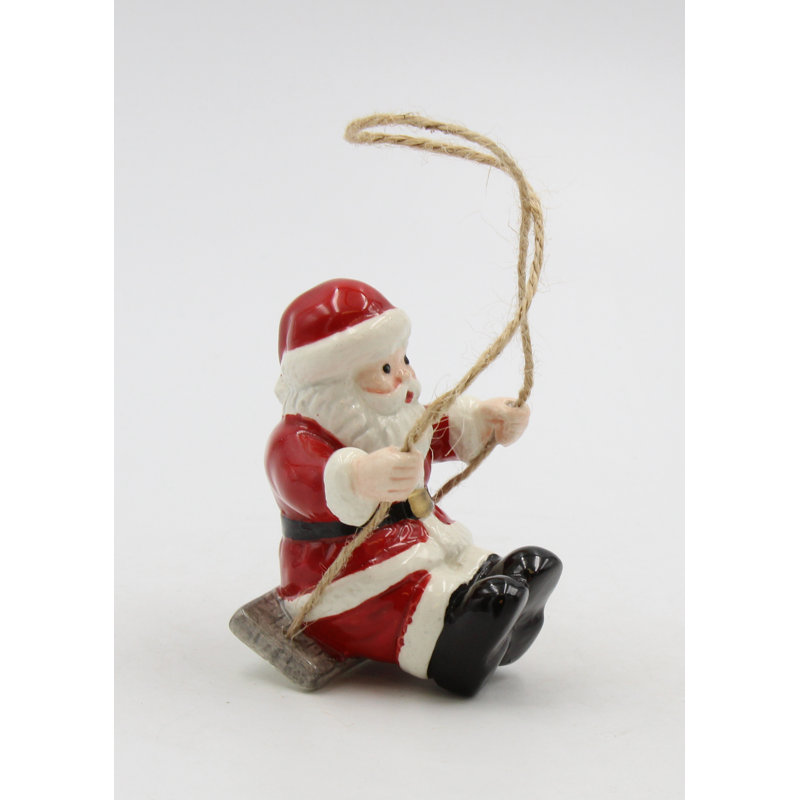 Ornement Père Noël sur une balançoire