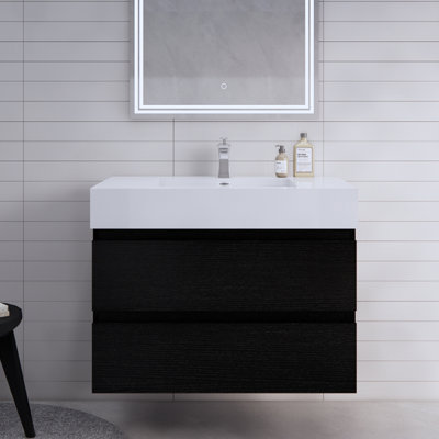 Babajide 35.5'' Single Bathroom Vanity with Acrylic Top