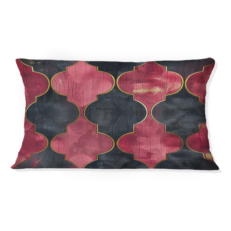 Coussin lombaire Glam Trellis - Glam, Rose/Or