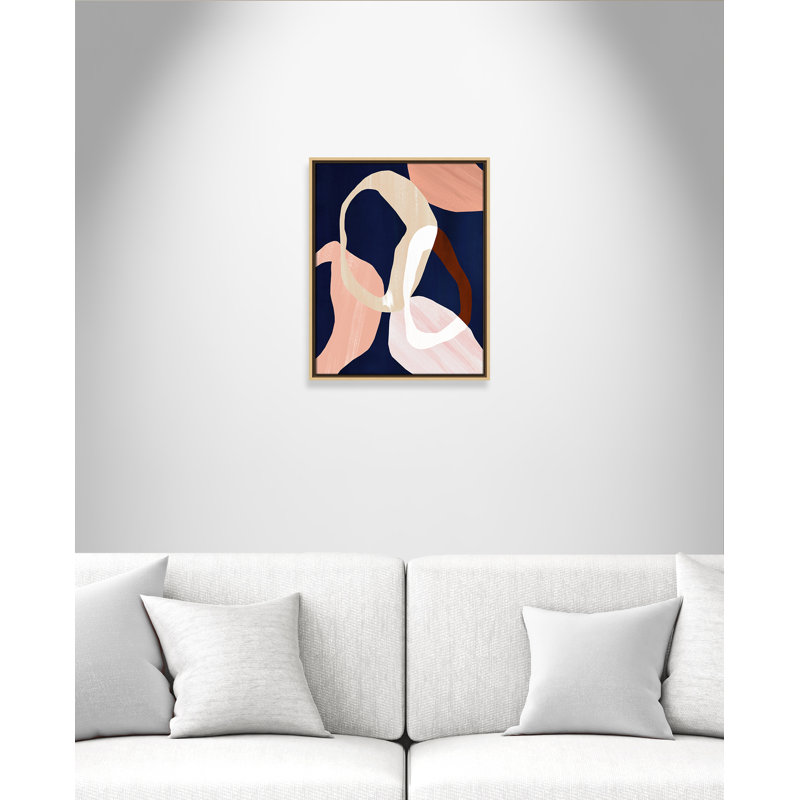Loop II Print par Violets Print House, Toile avec cadre, Flotteur naturel, L 17,5 po x H 21,5 po
