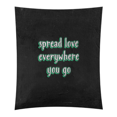 Tapisserie tableau noir en polyester spread quote