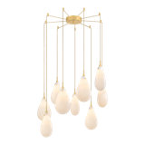 Ironwood Chandelier in Aged Brass