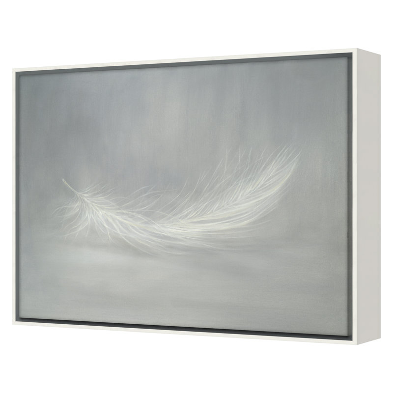 Small White Feather, 16" H x 20" W