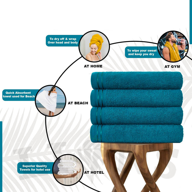 Jacie Bath Towel, Teal