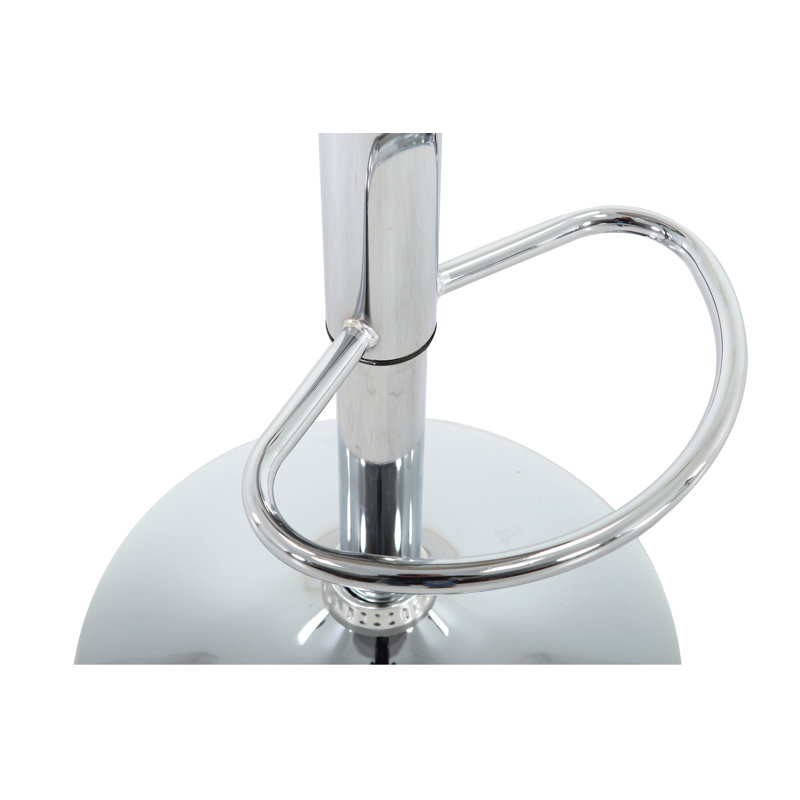 Kikuye Swivel Counter Stool with Metal Frame, Chrome