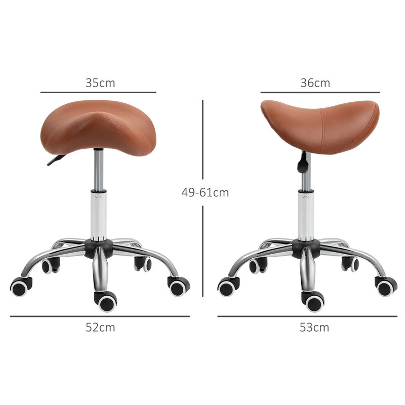 Carliyah Adjustable Height Lab Stool, Brown