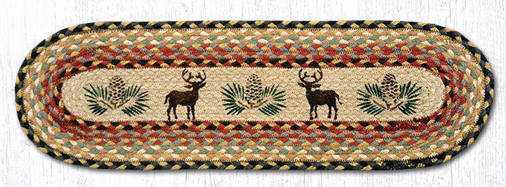 ST-OP-57 Deer/Pinecone Oval Stair Tread 27"x8.25"
