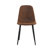 5-Piece Modern  Industrial Rectangular Wood Dining Set with Faux Leather Chairs-1424861328