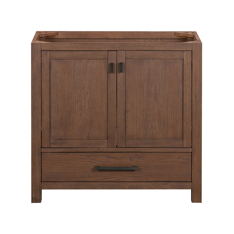 Modero 36'' W Single Bathroom Vanity Base, Mocha Oak