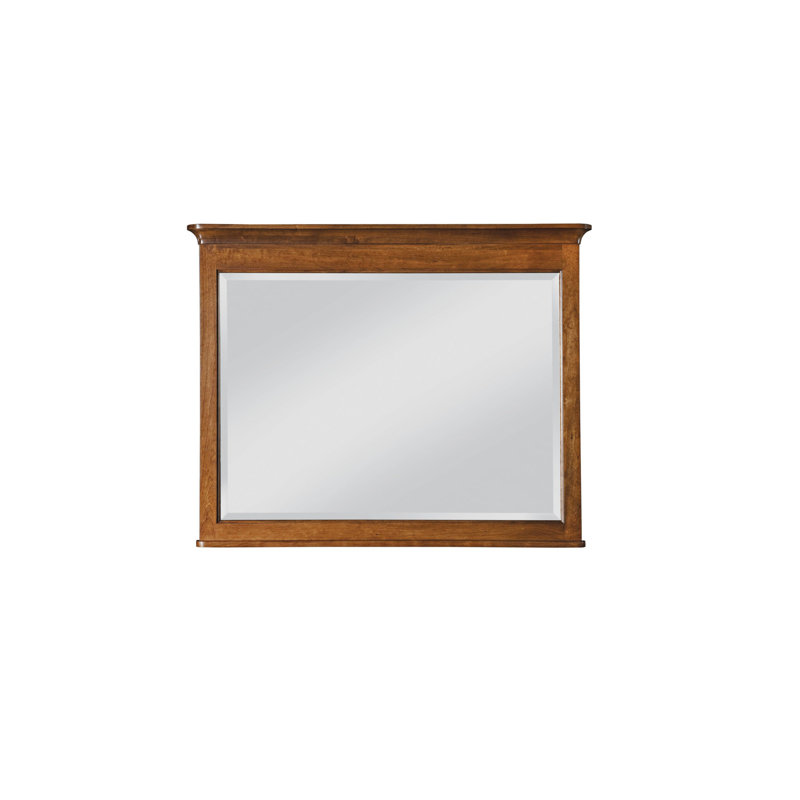 Cherry Park Solid Wood Rectangle Wall Mirror