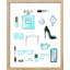 «Blue Teal Fashion Tiffany Blue Girl Perfume» sur papier-98298699-98298698