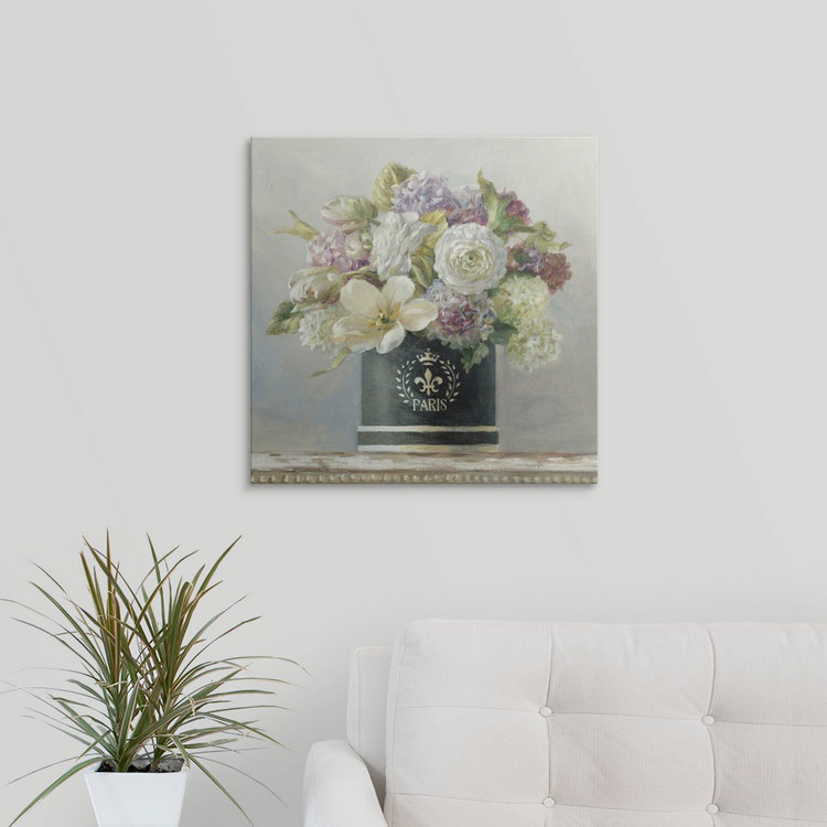 «Heldana Tulips in Black and White Hatox 'Danhui Nai, reproduction d'art, H 35 po x l 35 po x P 1,5 po, Toile