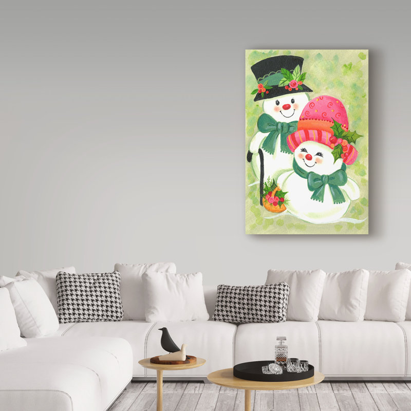 « snowas couple », art sur toile, H 19 po x l 12 po x P 2 po