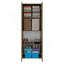 Armoire H 66,9 po, 2 portes, 4 tablettes, chêne naturel / blanc - Chambre-891220650
