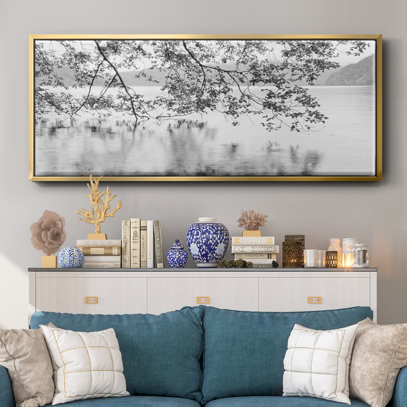 Lake Crescent- Framed Canvas, 24" H x 60" W