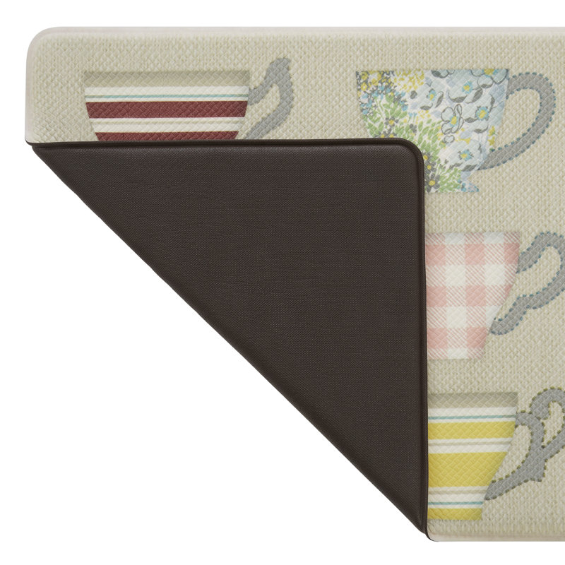 Laura Ashley Bristol Wellness Anti-Fatigue Mat, Rectangle 1'5" x 5', Beige