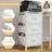 Night Stand With 3 Drawers For Bedroom, Bedside Table With Wooden Top, Sturdy Steel Frame End Table, Small Dresser For Bedroom, Living Room-1474940502-1458148491