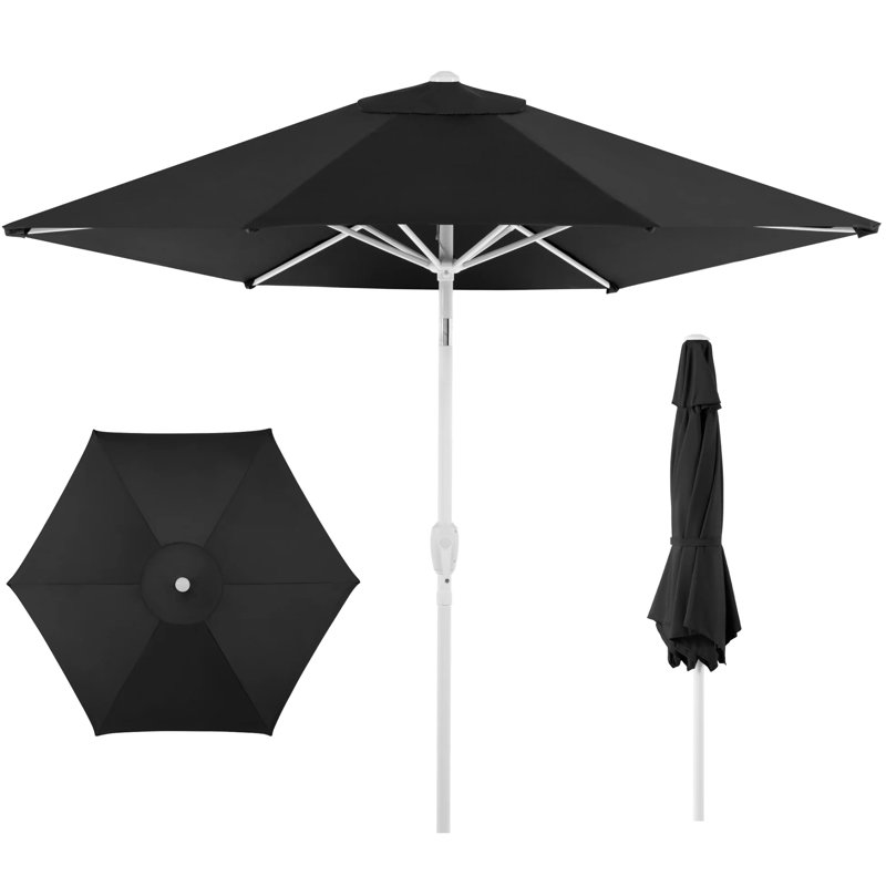 Parasol de marché pour terrasse 7,5 pi, Noir