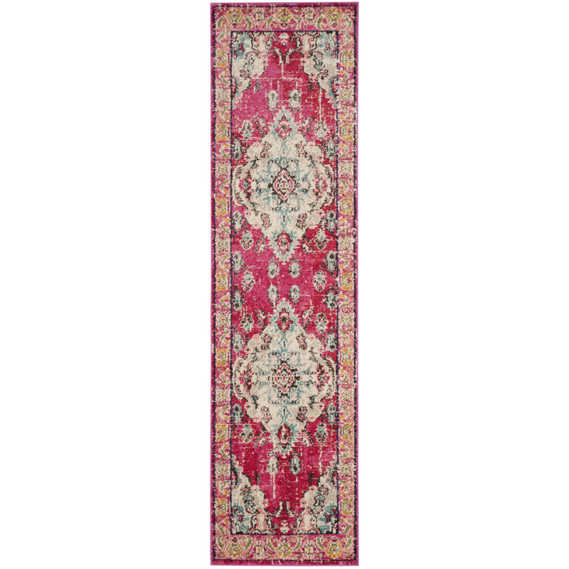 Almyra Oriental Area Rug, Runner 2'2" x 6', Pink/Multi
