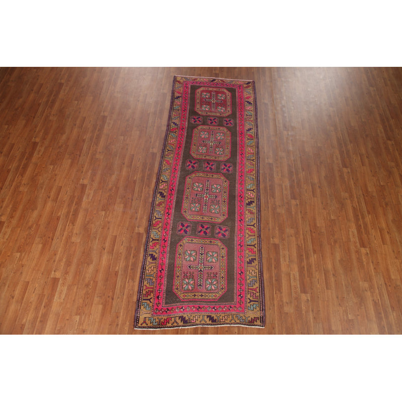 Tapis de couloir géométrique traditionnel 4x11