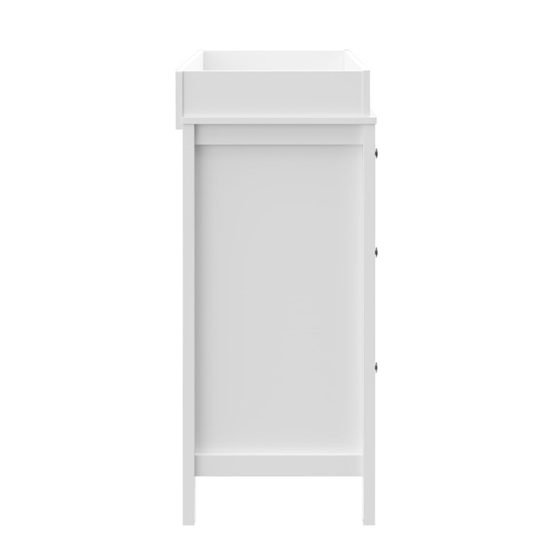 White 3-Drawer Dresser with Changing Topper