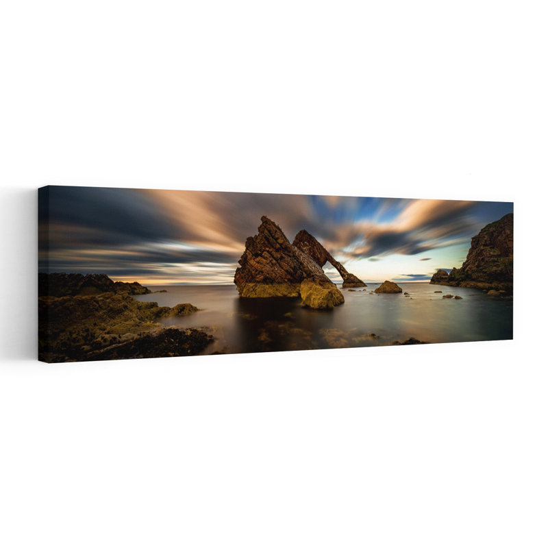 Dramatic Sea Arch Sunset by Wojciech Kruczynski - Wrapped Canvas Panoramic Print, 152.4 cm H x 50.8 cm W
