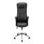 Fauteuil de bureau en métal chromé noir, aspect pivotant, hauteur réglable, accoudoirs, travail ergonomique, contemporain moderne