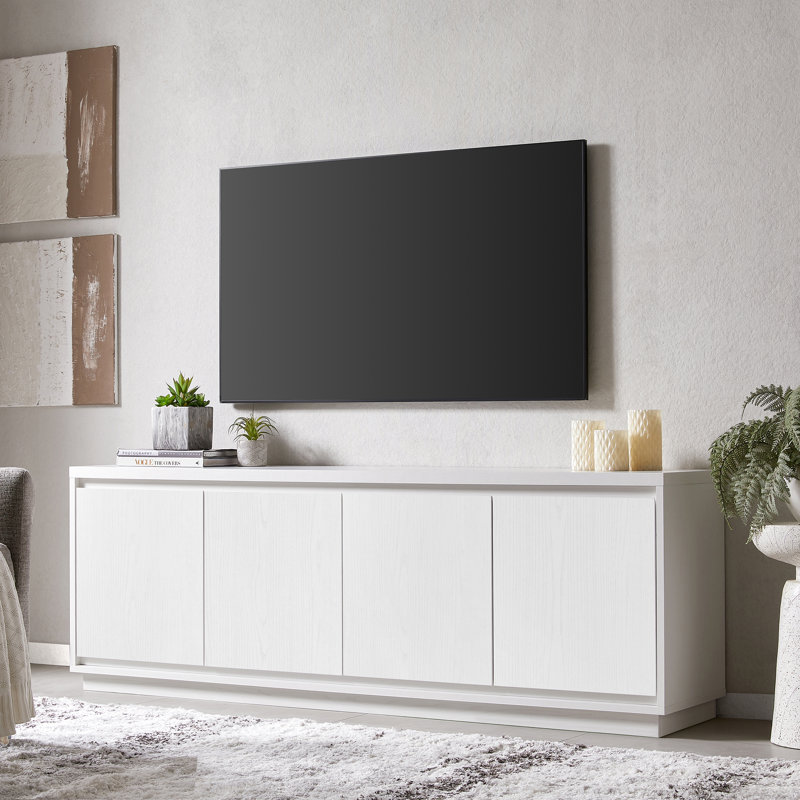 Timeo Unfinished TV Stand for TVs up to 75", White
