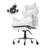 Reclining Office Chair With Footrest, Heavy Duty PU Leather Wide Office Chair, Big And Tall Executive Office Chairs With Lumbar Support, Strong Metal Base Quiet Wheels, White