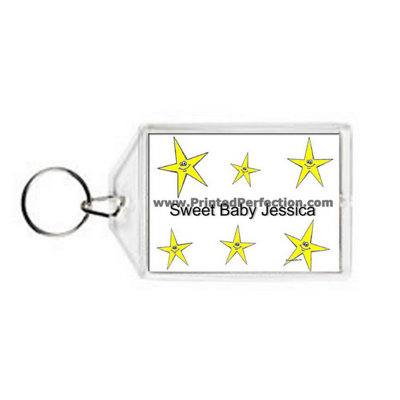 Personalized Stars Acrylic Key Chain